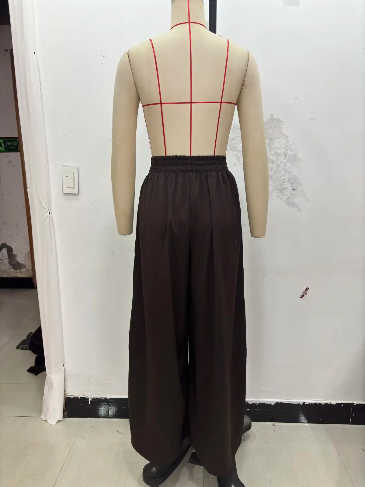 KONDALA Women's Wide Leg Pants - Casual Elastic Waist Trousers Pink