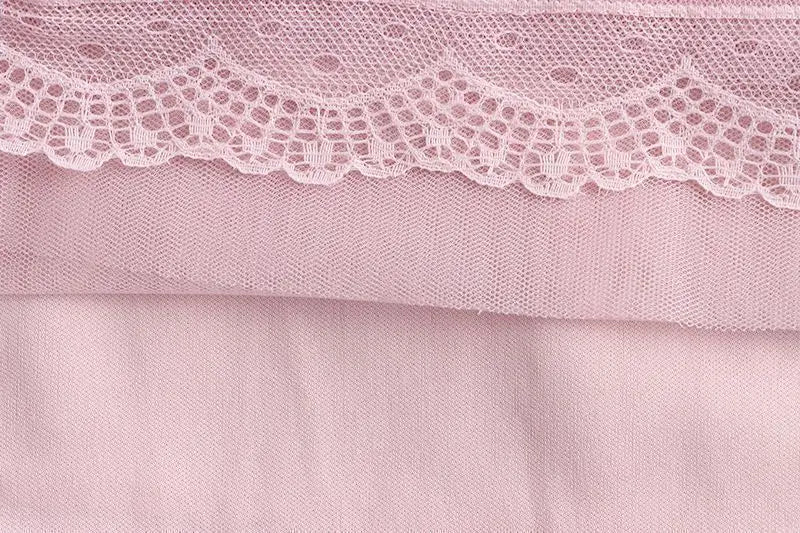 Sweet Lace A-Line Half Skirt Women's Spring Summer New Style Elastic Waist Slimming Cake Skirt High Waist Polyester Fiber