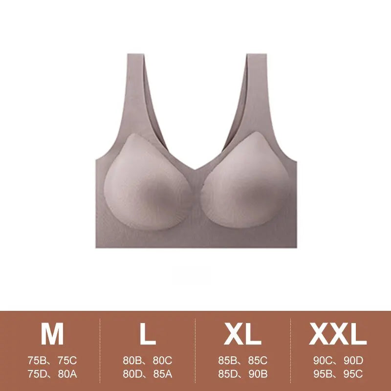 Seamless Women'S Push Up Bra Sleeping Yoga Sports Underwear Ultra Thin Sexy Lingerie