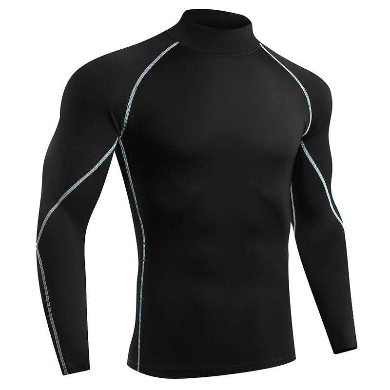 Men's Long Sleeve Compression Shirt Quick Dry Fitness Running Top
