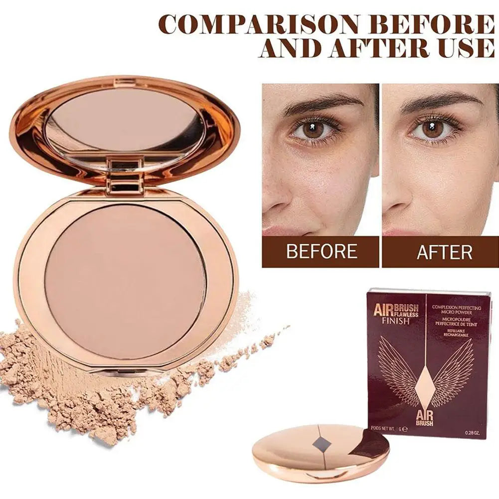 Soft Focus Pressed Powder Long Lasting Oil Control Setting Powder for Women Matte Texture Face Foundation Makeup Tool