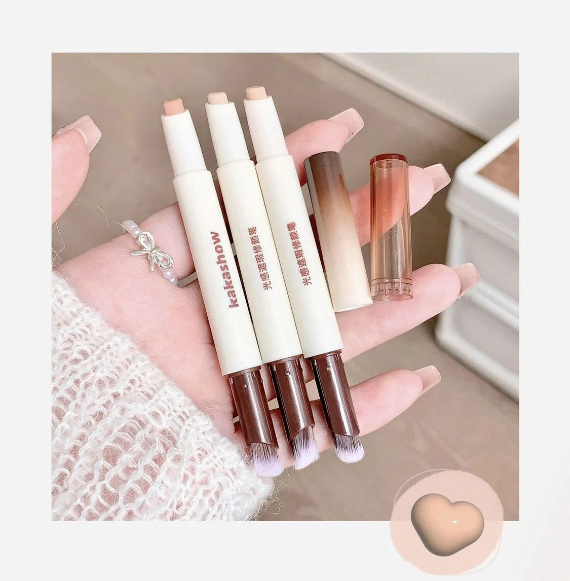 Face Concealer Pen Long Lasting Cover Dark Circles Corrector Contour Concealers Stick High Gloss Brighten Face Cosmetic Makeup