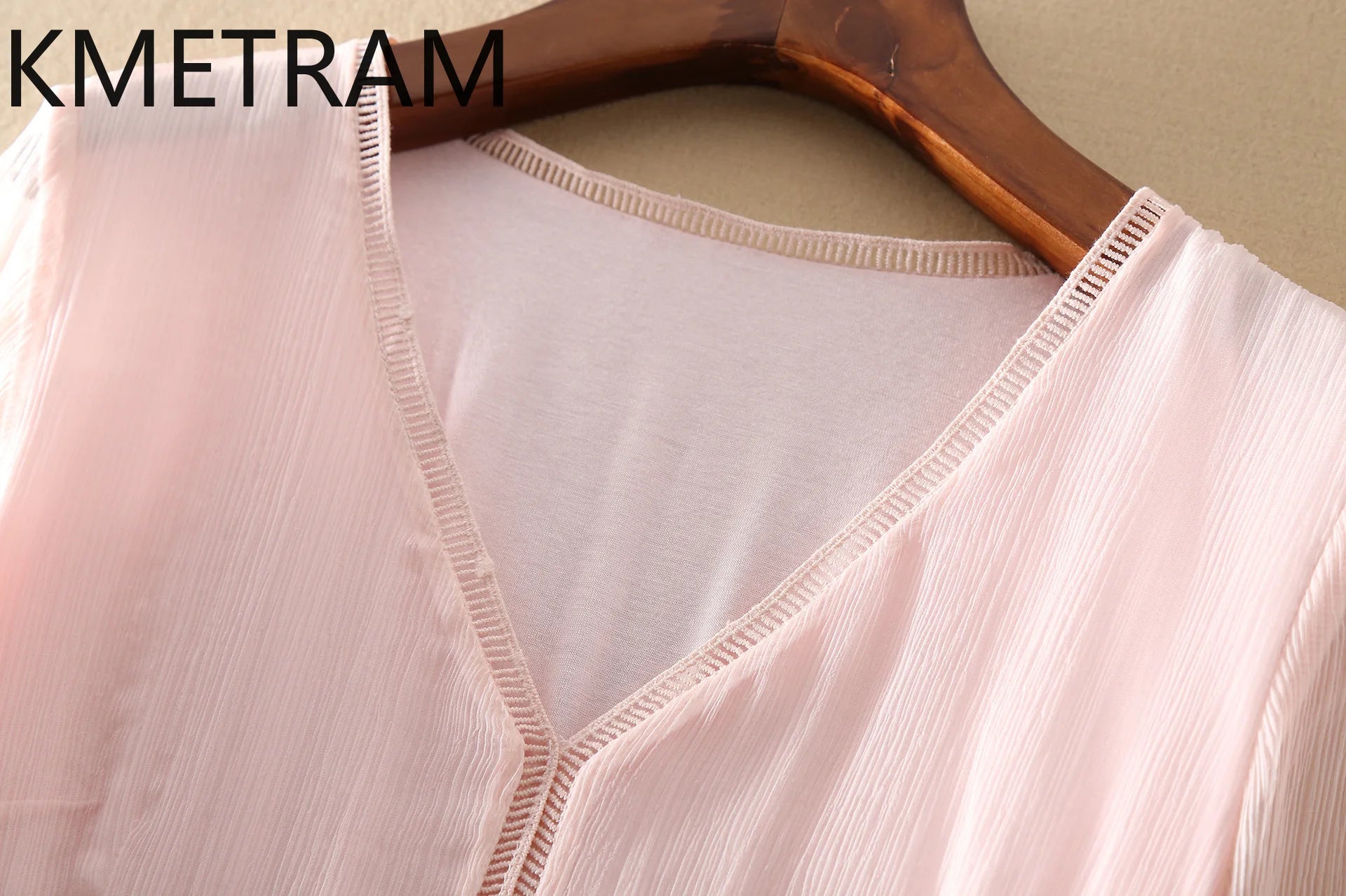 KMETRAM 100% Natural Mulberry Silk Dresses 2025 Woman Summer Elegant V-neck Long Dress Party Frocks Women Clothing Vestidos