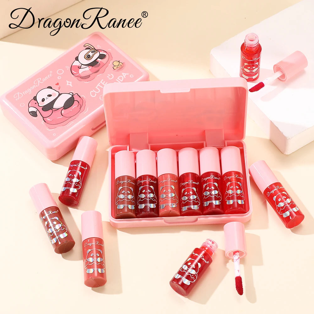 6Pcs/Set Lip Gloss Set Moisturizing and Nourishing Gentle Lipstick Non-Greasy Waterproof Lip Glaze Sweat-Proof Mirror Gloss Lipstick Long-Lasting Lip Glaze Set