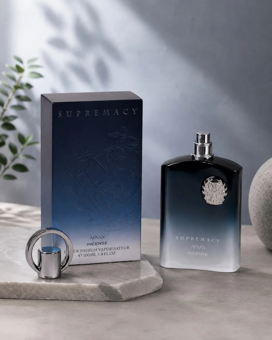 Afnan Supremacy Incense - Oregano, Pepper, Labdanum, Leather, Unisex Eau De Parfum, 3.4 Oz - Ensures an All-Day Bold Scent for Confidence and Elegance