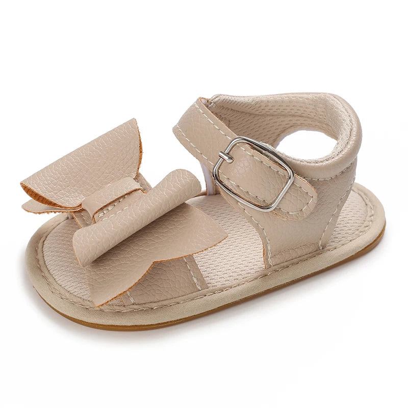 Baby Girl Summer Sandals 0-18 Months Cute Bow Rubber Sole First Walker Casual Comfortable Newborn Sneakers