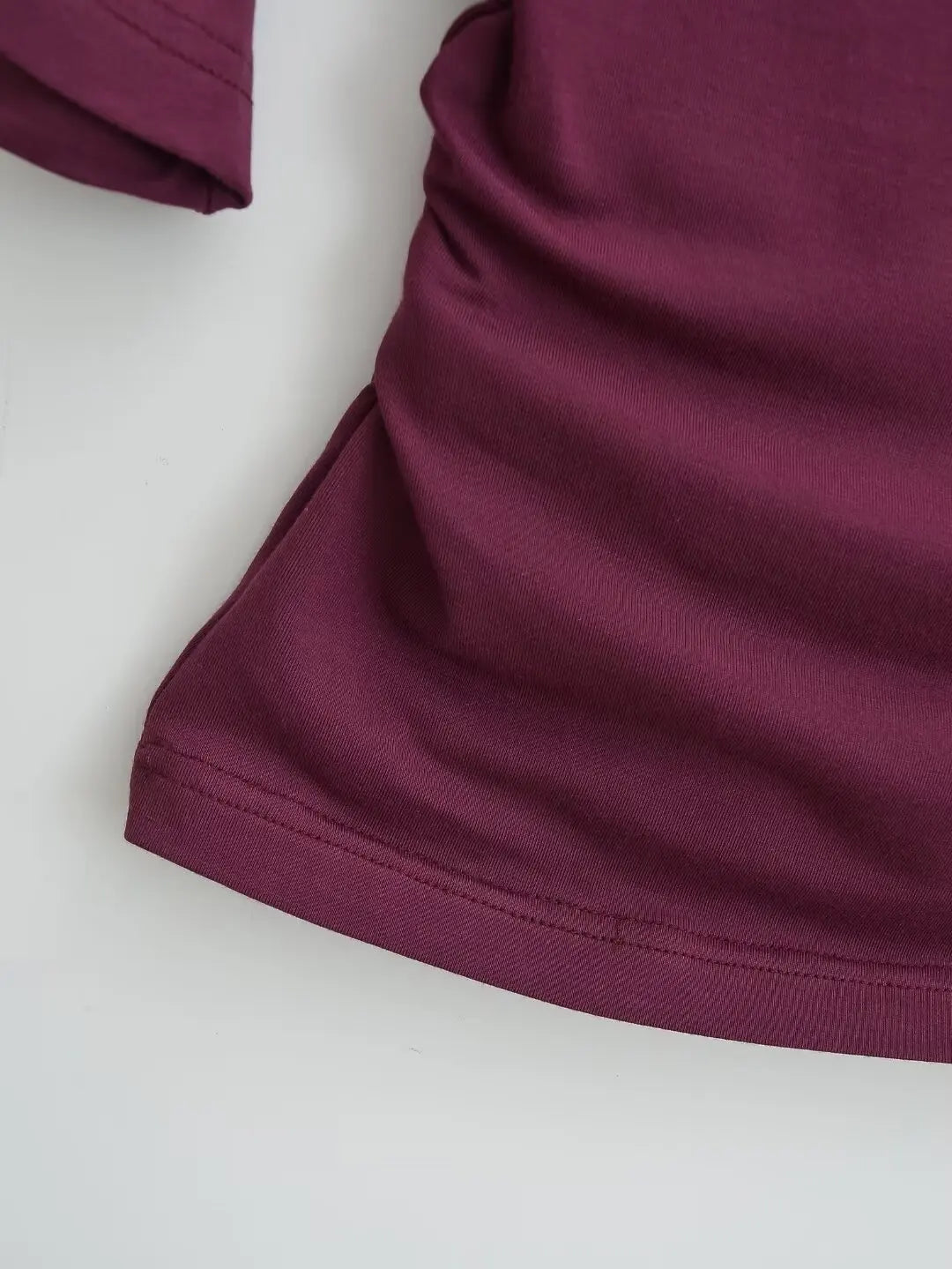 Korean style Women Summer Sexy Bat Sleeve Slash Neck Off Shoulder T-shirt Cinching Waist Solid Slim Top