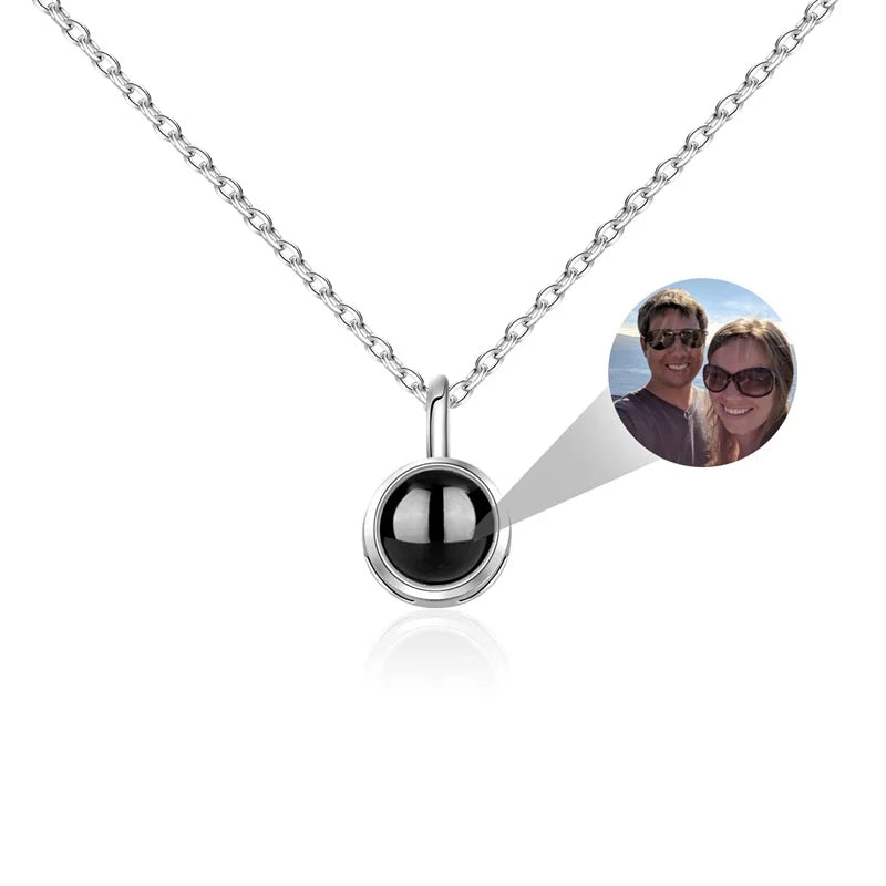 Custom Photo Projection Necklace With I Love You In 100 Languages Personalized Gift For Women