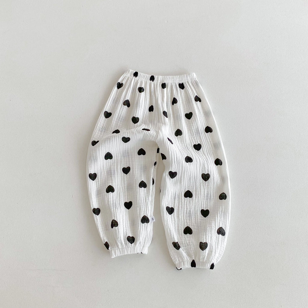 Child'S Spring Summer Thin Pants Kids Girls Floral Pants Fashion Cute Pants For Baby Boys Loose Casual Versatile Trousers