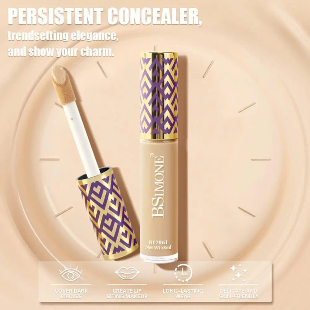 Korean Brand Natural Lasting Concealer Matte Oil Control High Cover Tears Acne Marks Spots Waterproof Liquid Foundation Makeup