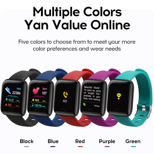 116plus Smart Watch Men and Women Full Touch Screen Sport Fitness Watch Man IP67 Waterproof Bluetooth For Ios Android Smartwatch