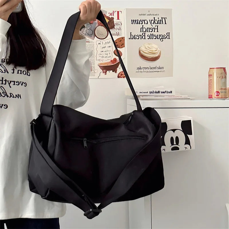 2026 New Women Large Capacity Canvas Crossbody Travel Tote Bag Casual Shoulder Messenger Bag Sports Yoga Satchel Handbags Female