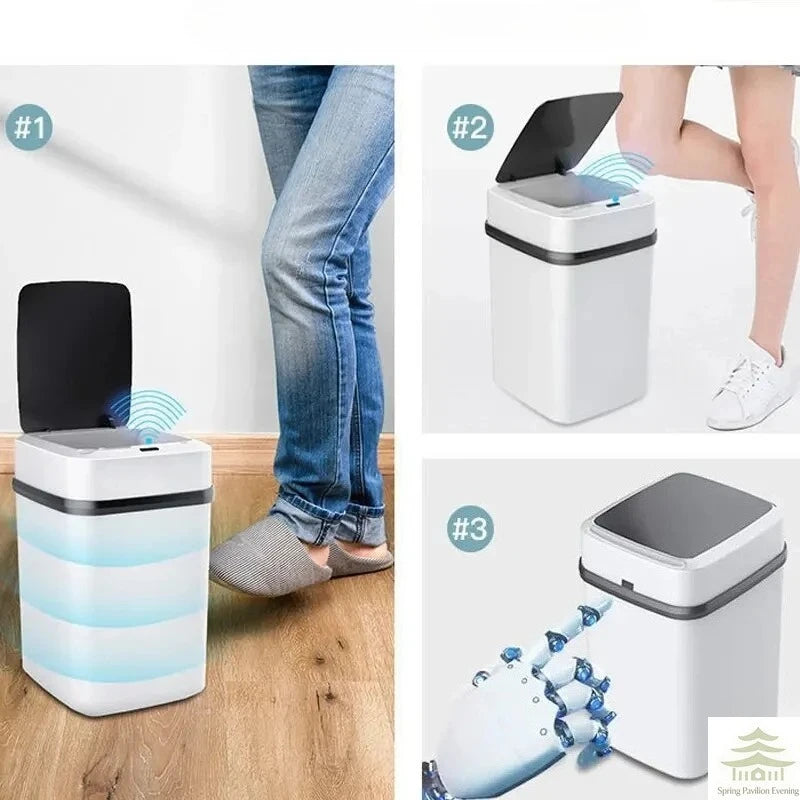 Cubo de basura de cocina de 13 litros, bote de basura táctil para baño, cubo de basura inteligente para inodoro, cubos de basura, bote de basura inteligente para cocina