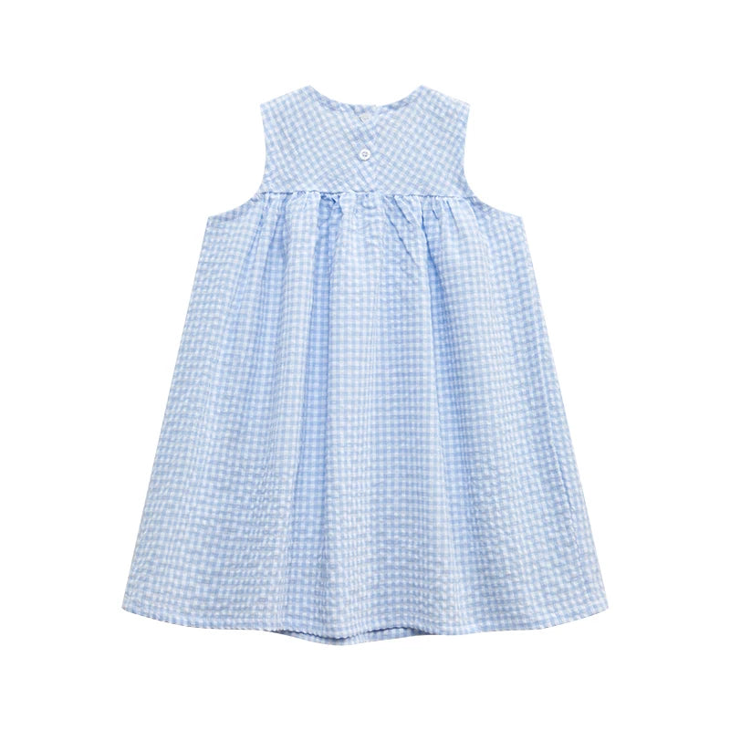 Little Maven Girls Sleeveless Dresses Animal Ducks Appliques Children'S Dresses Summer Children Beach Dresses Vestidos