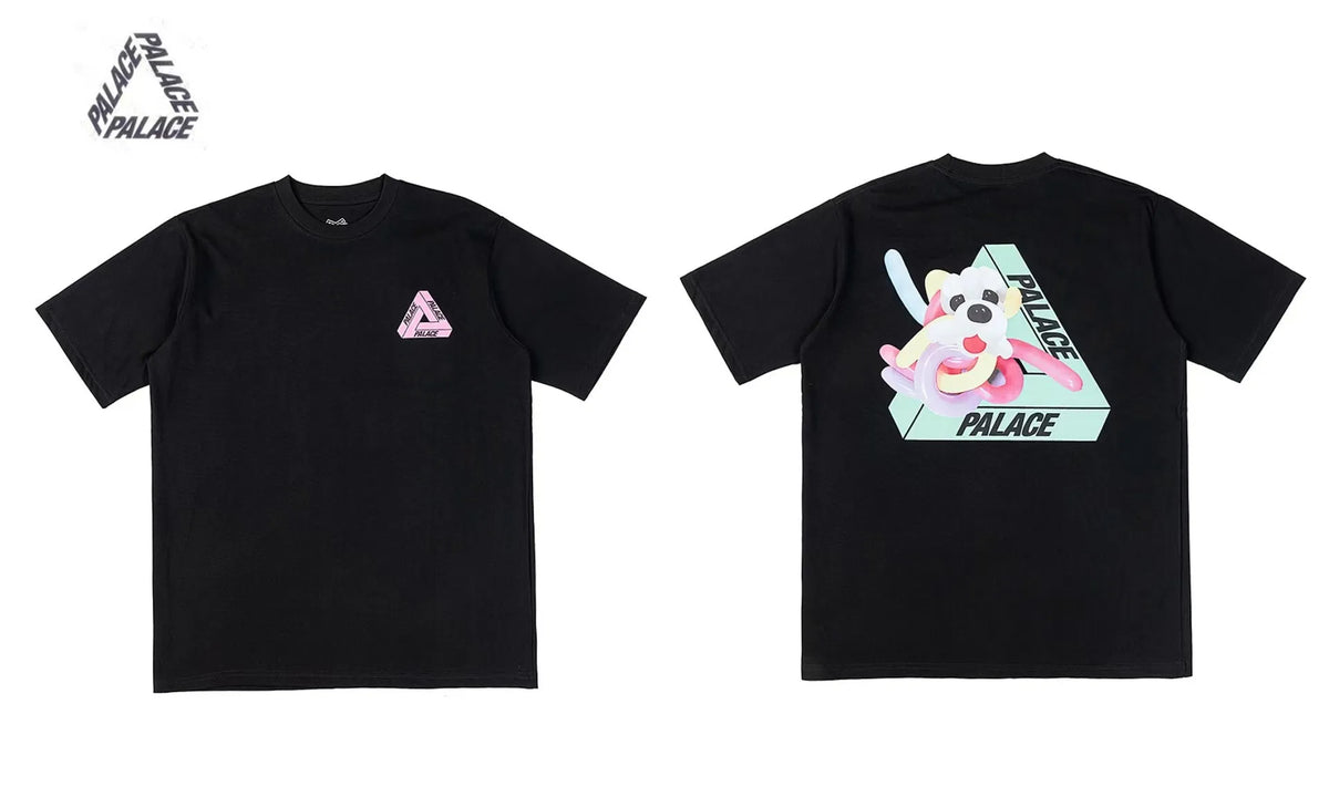 Palace Triangle Print Cotton Casual T-Shirt - Men's Short Sleeve