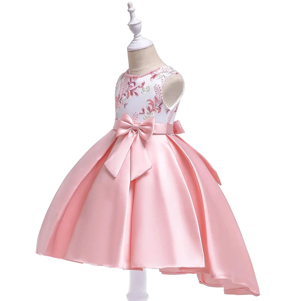 Summer Flower Girls Dress Princess Wedding Party Dresses Children Kids Prom Gown Vestidos Baby Christmas Children Clothing