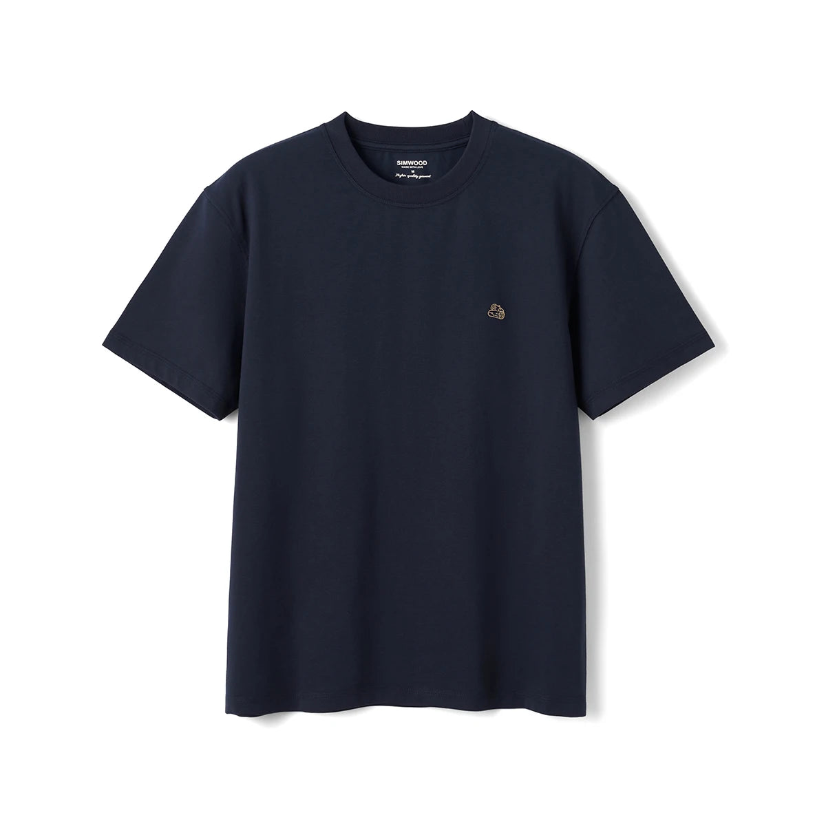 SIMWOOD Men's Cotton Blend T-Shirt - Loose Fit Short Sleeve Tee
