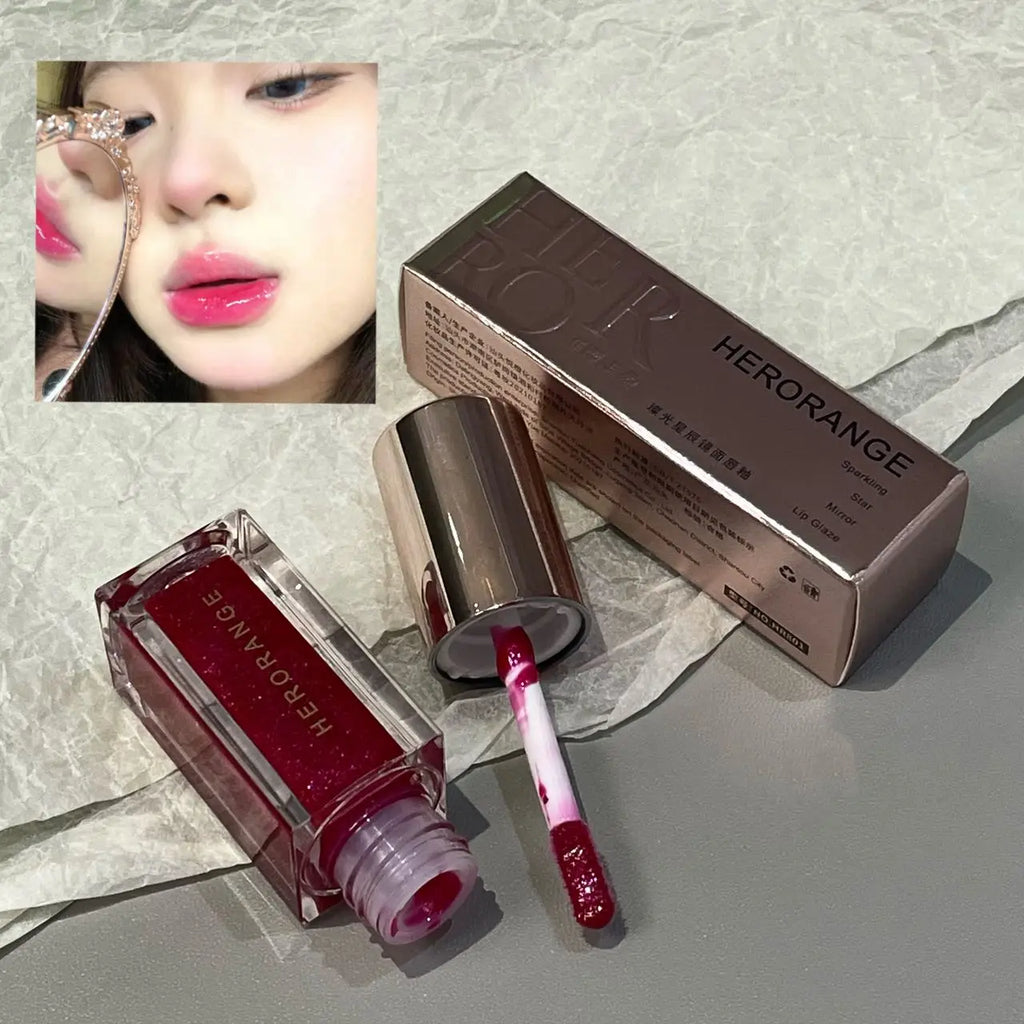 Herorange Glossy Lip Oil Shiny Hydrating Waterproof Gentle Lip Care Daily Essential