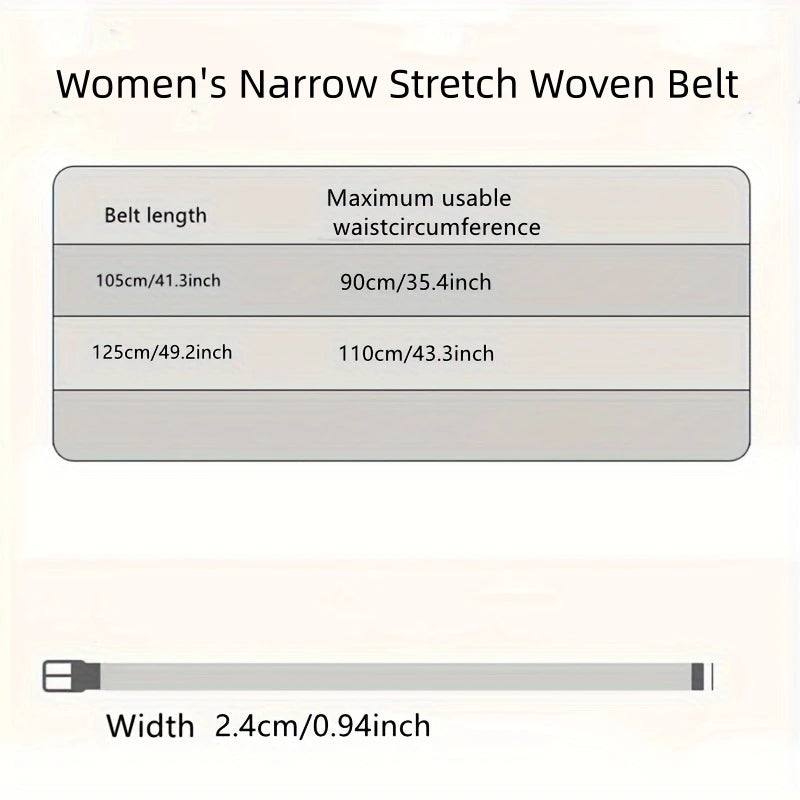 Women's elastic and elastic woven belt in one outfit, casual and versatile denim belt for men and women