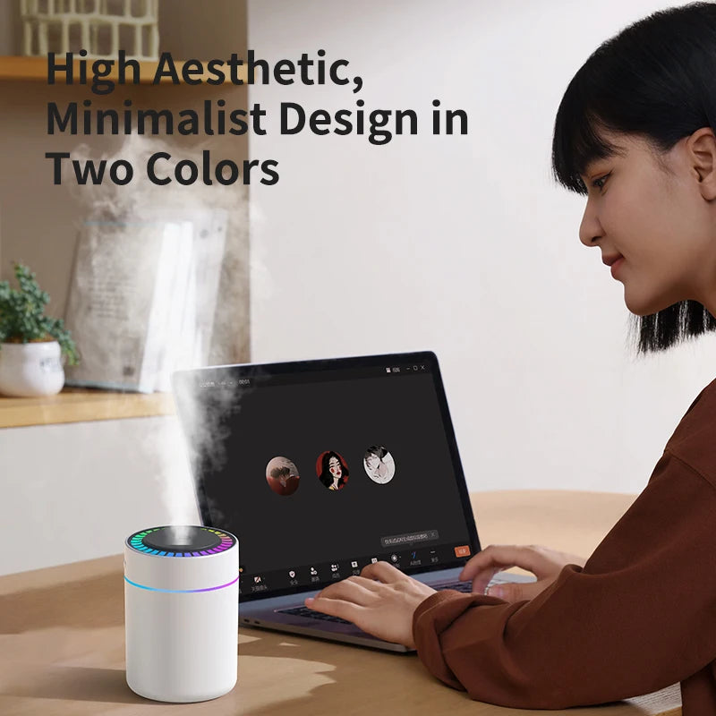 Aroma Diffuser Air Humidifier - 180ML Essential Oil Diffuser LED
