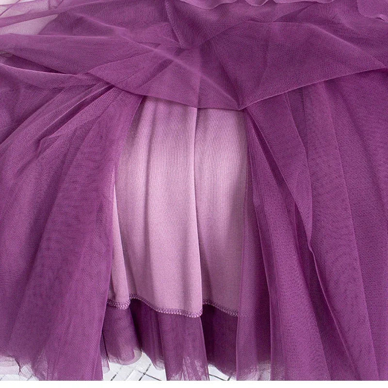 New large hem chiffon long skirt for women's Korean casual simple solid color three-layer A-line high waisted long skirt