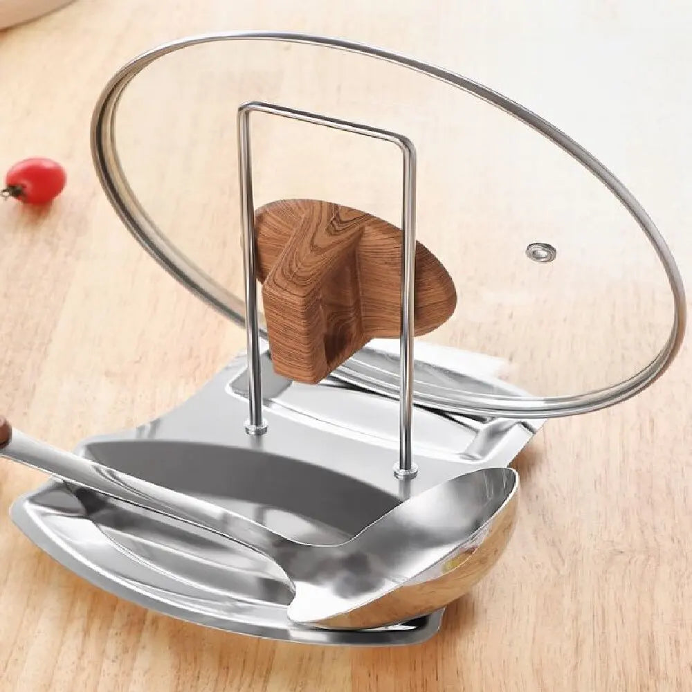 Soporte de Tapa de Olla de Acero Inoxidable Estante de Almacenamiento de Cocina para Utensilios y Platos Organizador Multifuncional para el Hogar