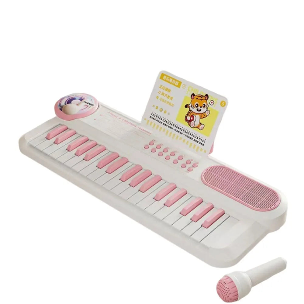 Early Education 37 Keys Piano Keyboard Multifunctional with Microphone Electronic Piano Electronic Birthday Gift Musical Gift