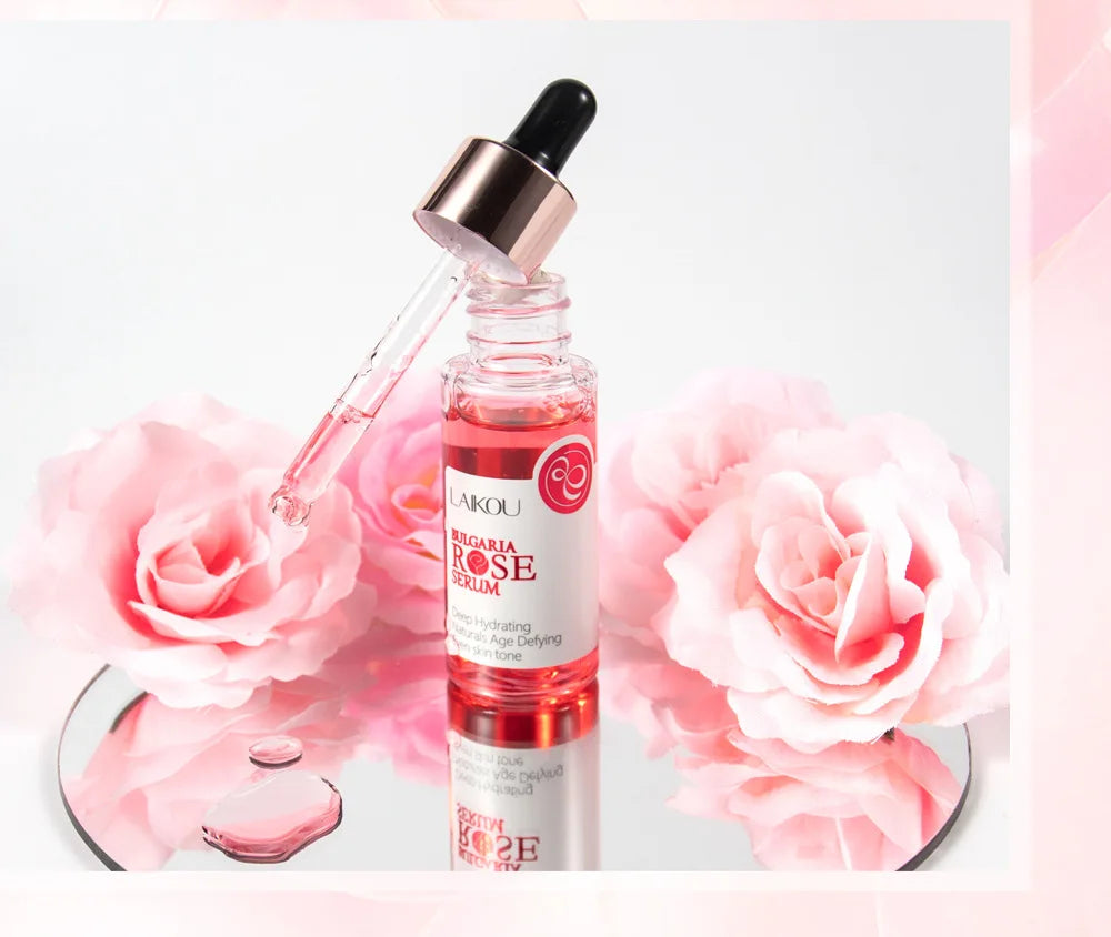 LAIKOU Bulgaria Rose Face Serum Facial Original Nourish Essense Brightening Rejuvenation Deep Moisturizing Serum Skin Care 30ml