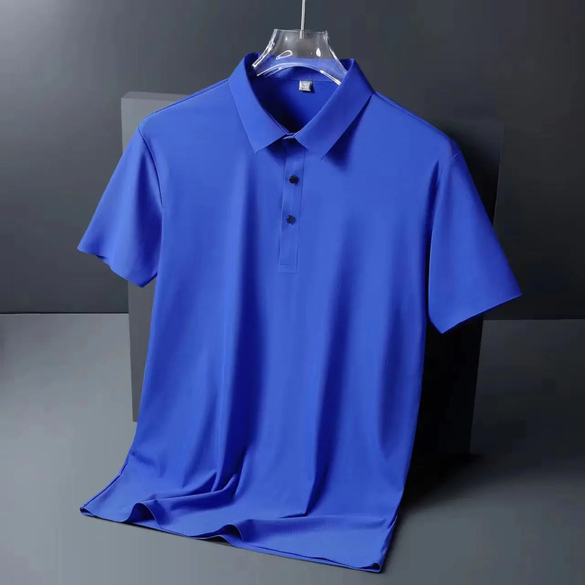 Men's Ice Silk Polo Shirt - Traceless Breathable Casual Short Sleeve
