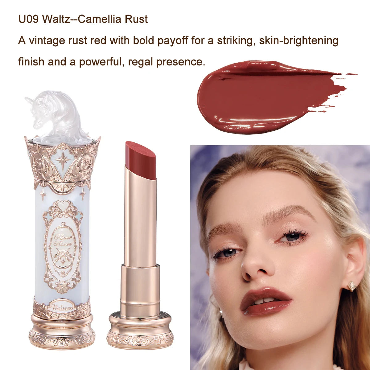 Flower Knows Knight Unicorn Makeup Set - Eyeshadow, Blush, Lipstick