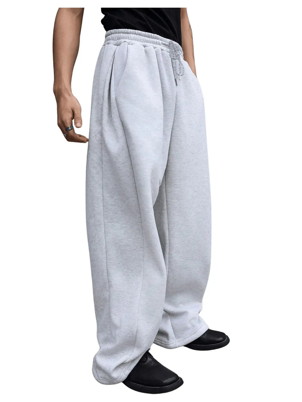 Mens Sweatpants Straight Fit Joggers for Sports and Streetwear Loose Oversized Casual Pant Drawstring Multi-pocket Men Long Pant