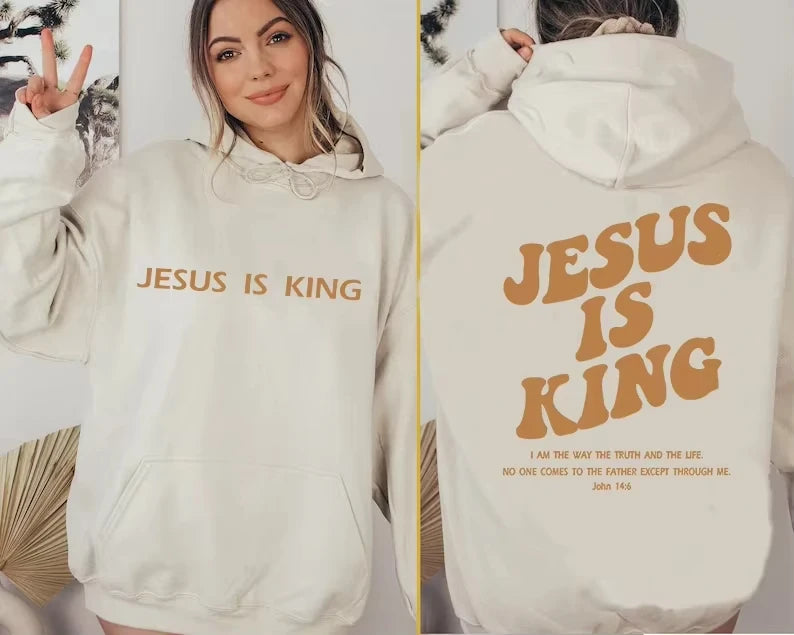 Jesus IS King Hoodie Sweatshirt Men's And Women's Harajuku Pullover Street Clothing High Quality Hot Selling Top 2025