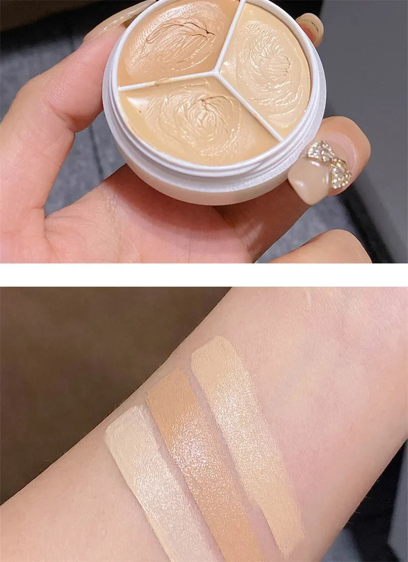 3/6-color Concealer Palette with/No Brush Cream Texture Moisturizer Concealer Modify Enhance Contours Lasting Makeup Waterproof