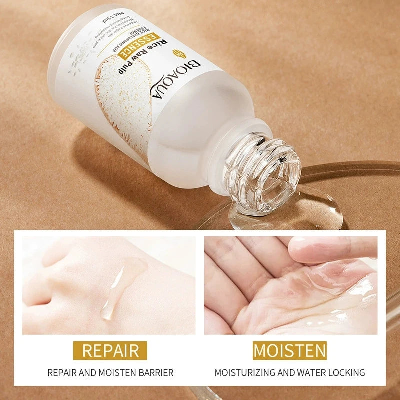 BIOAQUA White Rice Skin Care Sets Moisturizing Face Serum Anti Wrinkle Dark Circles Anti-aging Eye Cream Travel Size Skin Care