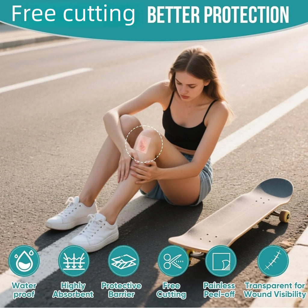 Pimple Patch Artificial Skin Wound Dressing Freely Cuttable Skin-Friendly Adhesive Keep Wound Clean 1 Roll Value Pack.