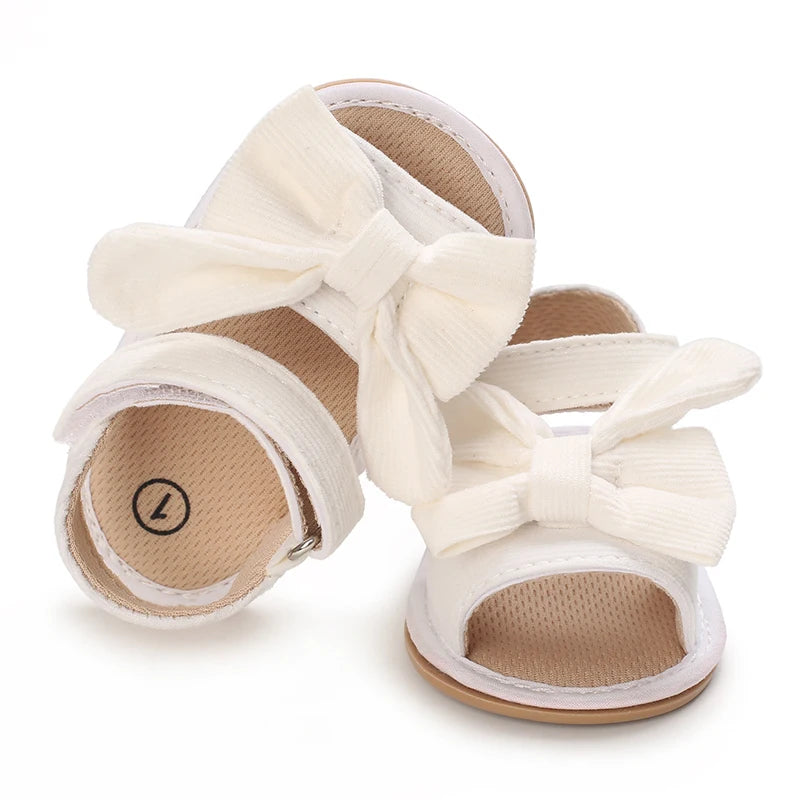 Infant Pre-walker Sandals,Girls Sweet Style Heart Bow Butterfly Decor Sandals,Soft Comfy Multi Color Summer Footwear 0-18 Months