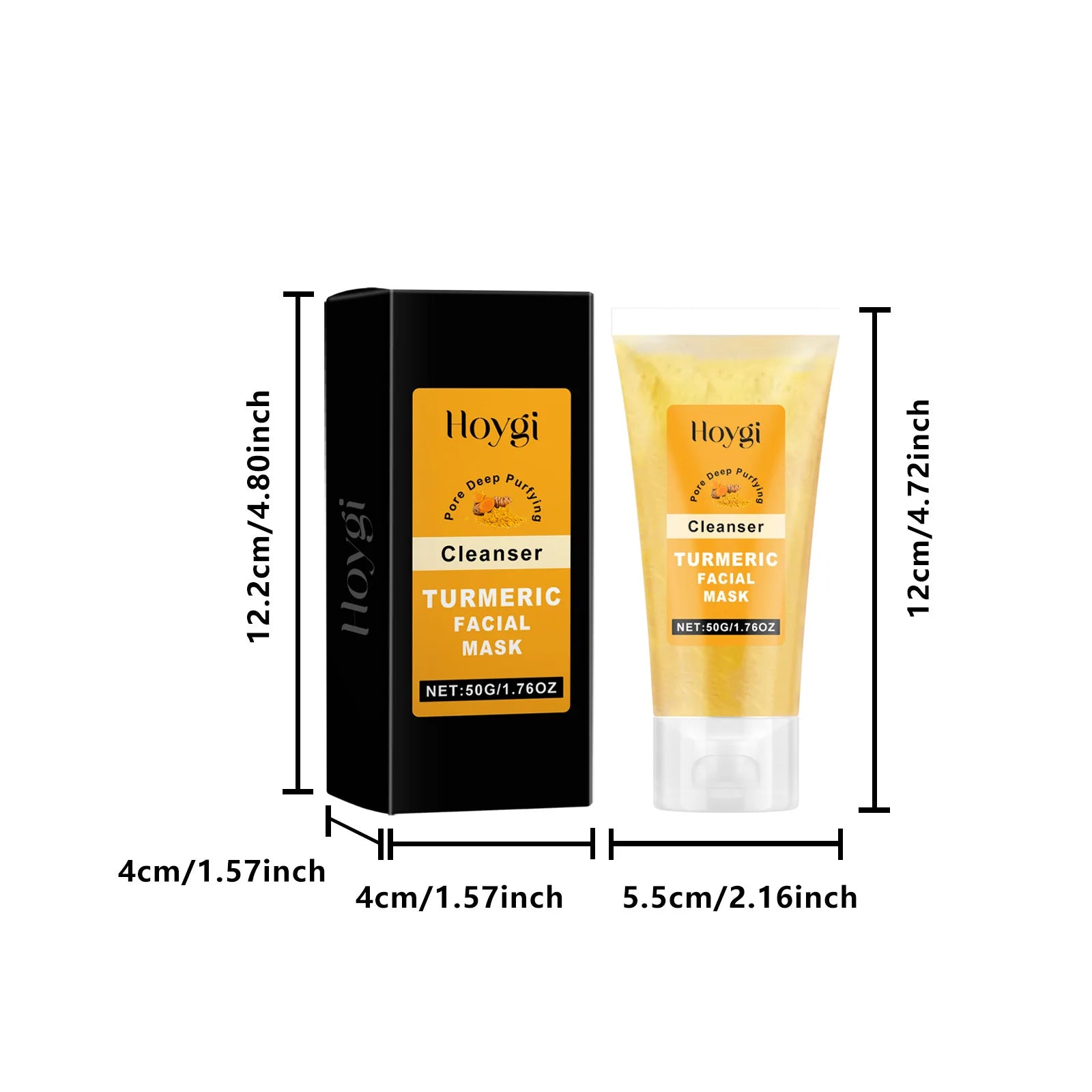 Turmeric Cleanser Oil Control Dark Spot Removal Anti Acne Deep Cleansing Shrink Pore Brightening Moisturizing Vitamin C Cream