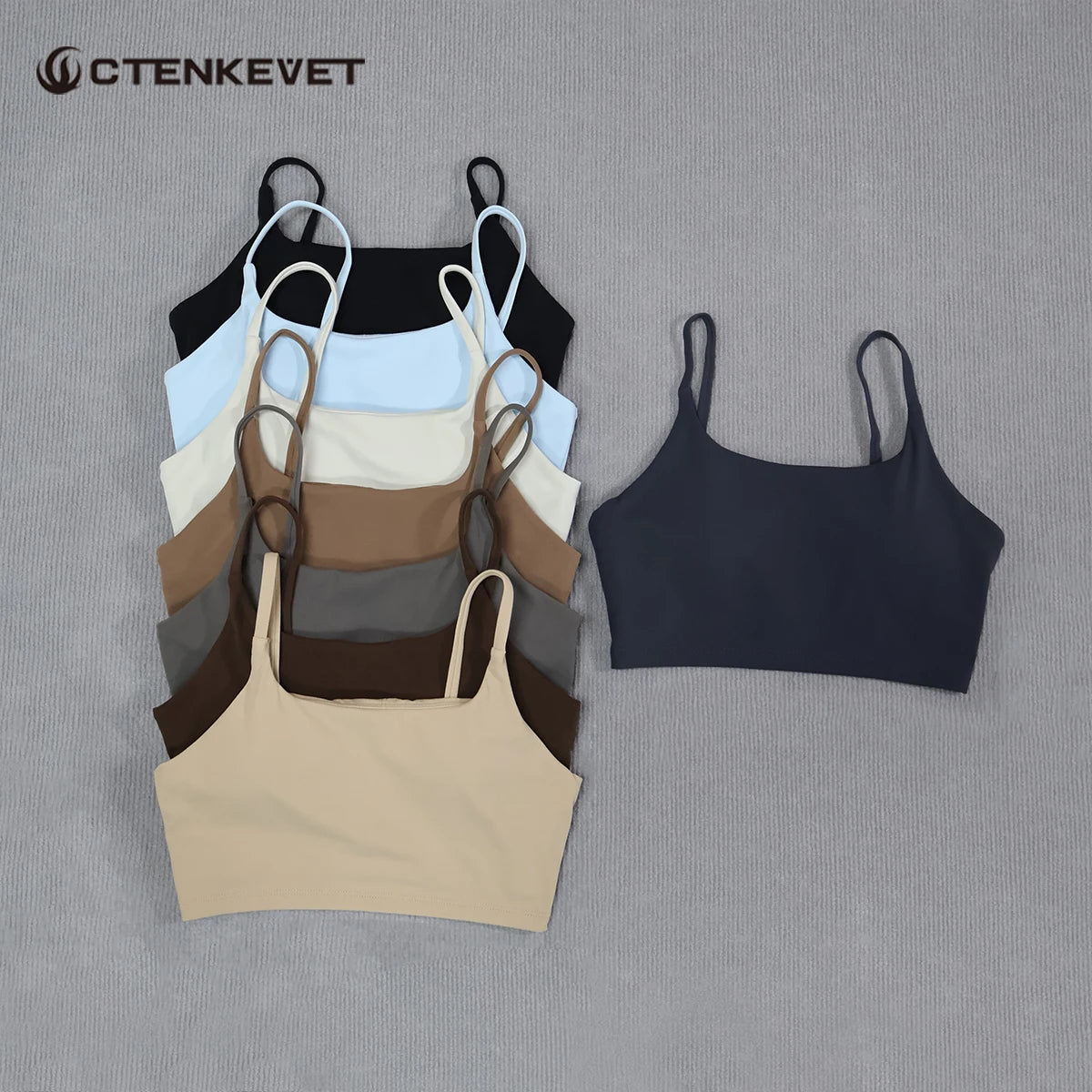 Ctenkevet Women's Push-Up Gym Workout Yoga Bra Female Backless Shockproof Fitness Crop Top Sports Underwear Woman