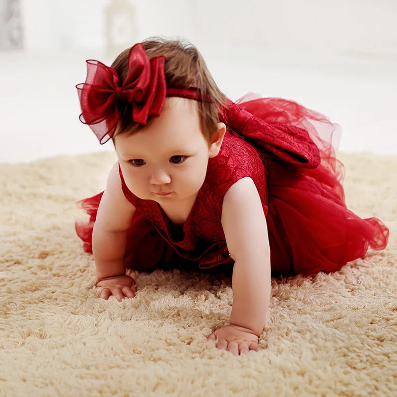 Baby Appliques Formal Princess Dresses for Girl Rainbow Tulle Birthday Party Dress Infant Girl Dress Baby Clothes 3-24M