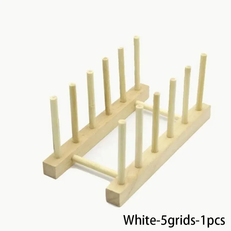 Organizador de almacenamiento de cocina, escurridor de vajilla multifuncional, estante de secado de platos de madera, accesorios de cocina