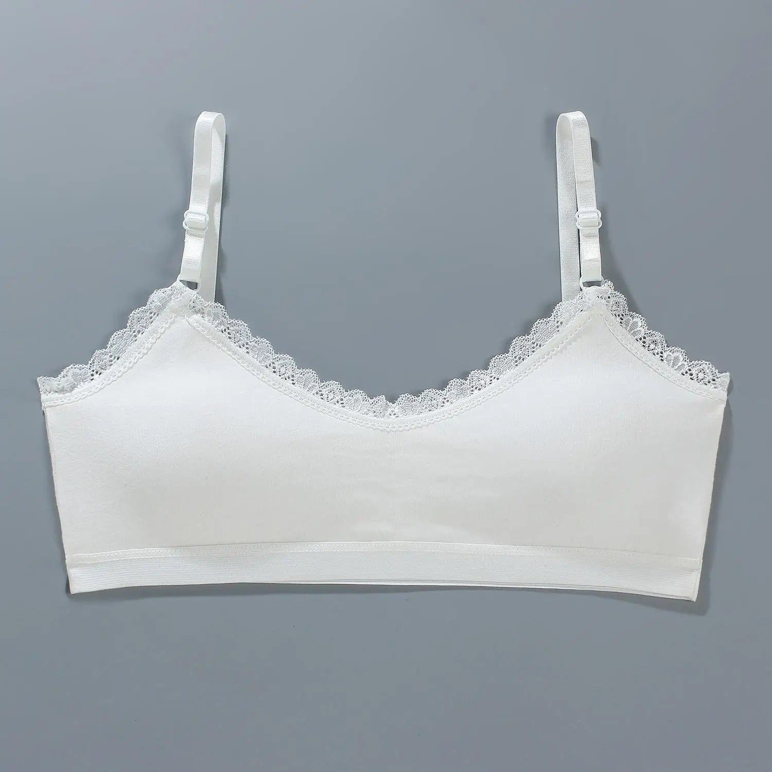 1/3PCS Girls Lace Bras Children Breathable Underwear Kids Tube Tops Soft Cotton-padded Teens Youth Girls Washable Bras Camisoles