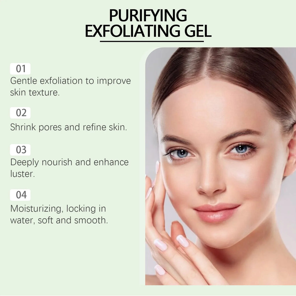 Hoygi Purifying Exfoliating Gel Remove Dead Skin Shrink Pores Oil Control Remove Blackheads Nourishing Face Exfoliating Gel 60g