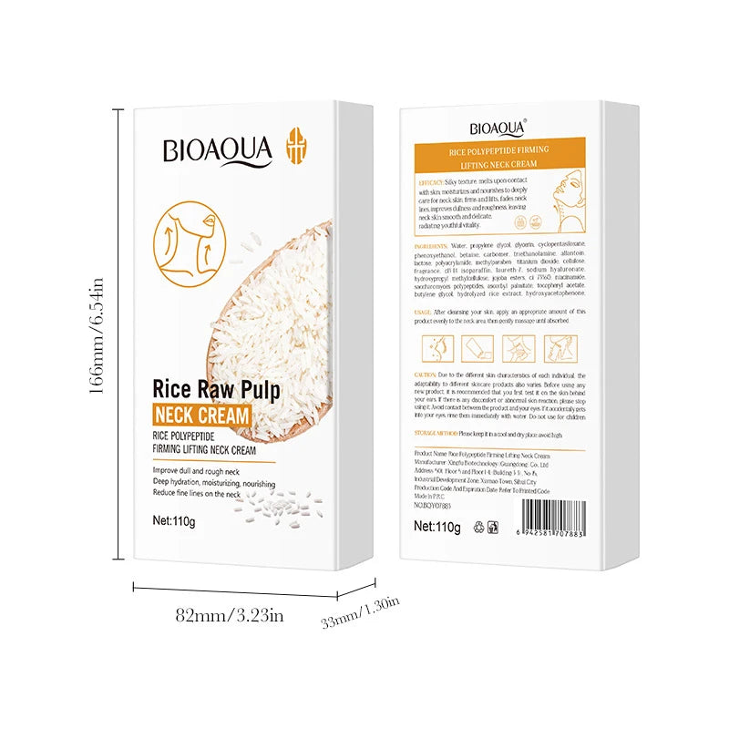 Korean Rice Raw Pulp Moisturizing Neck Cream - Anti-Aging Firming