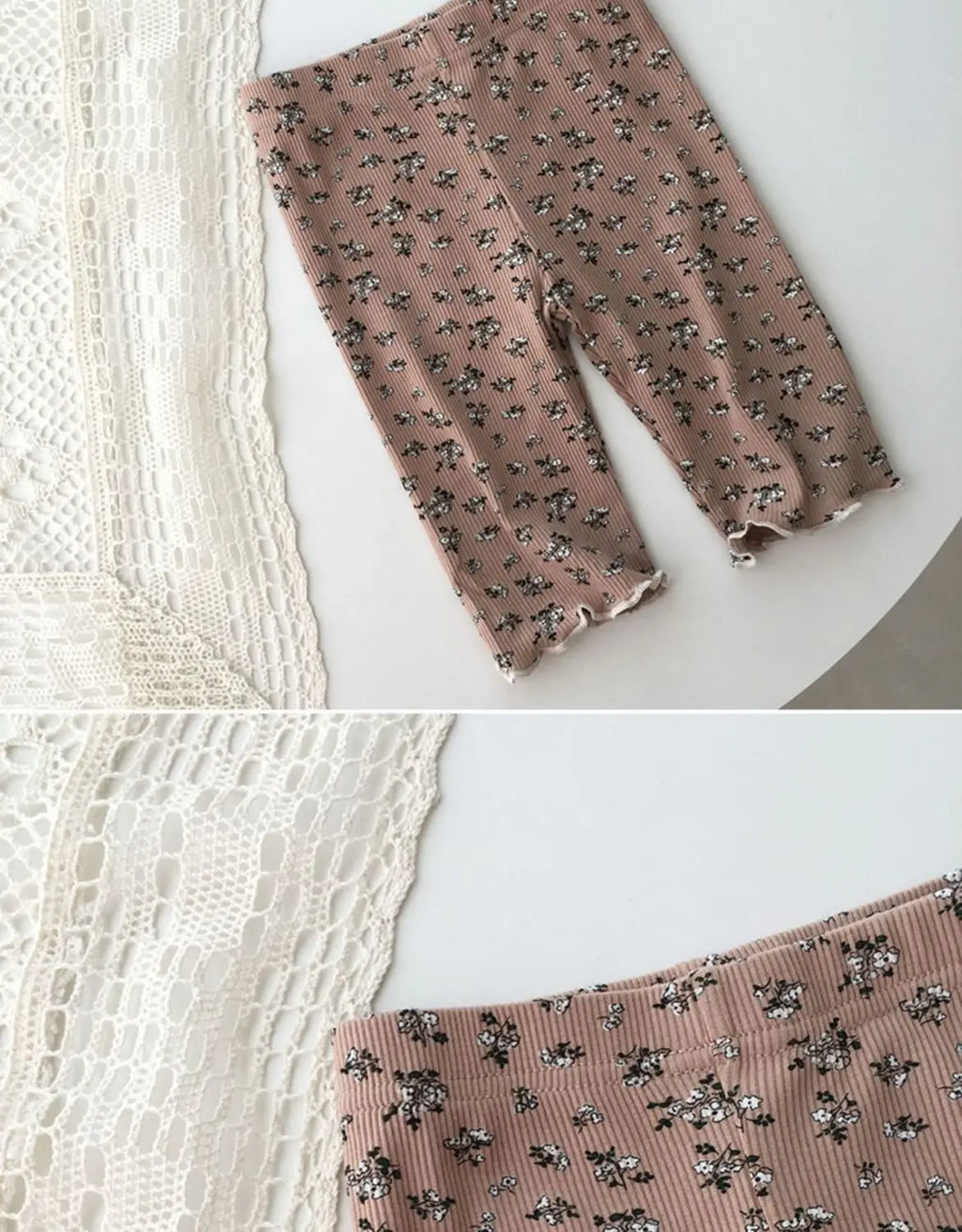 2026 Summer Fashion New Short Sleeve Round Neck Flower Printed T-shirt Top+Pants 2 Piece Set Kids Casual Home Clothes