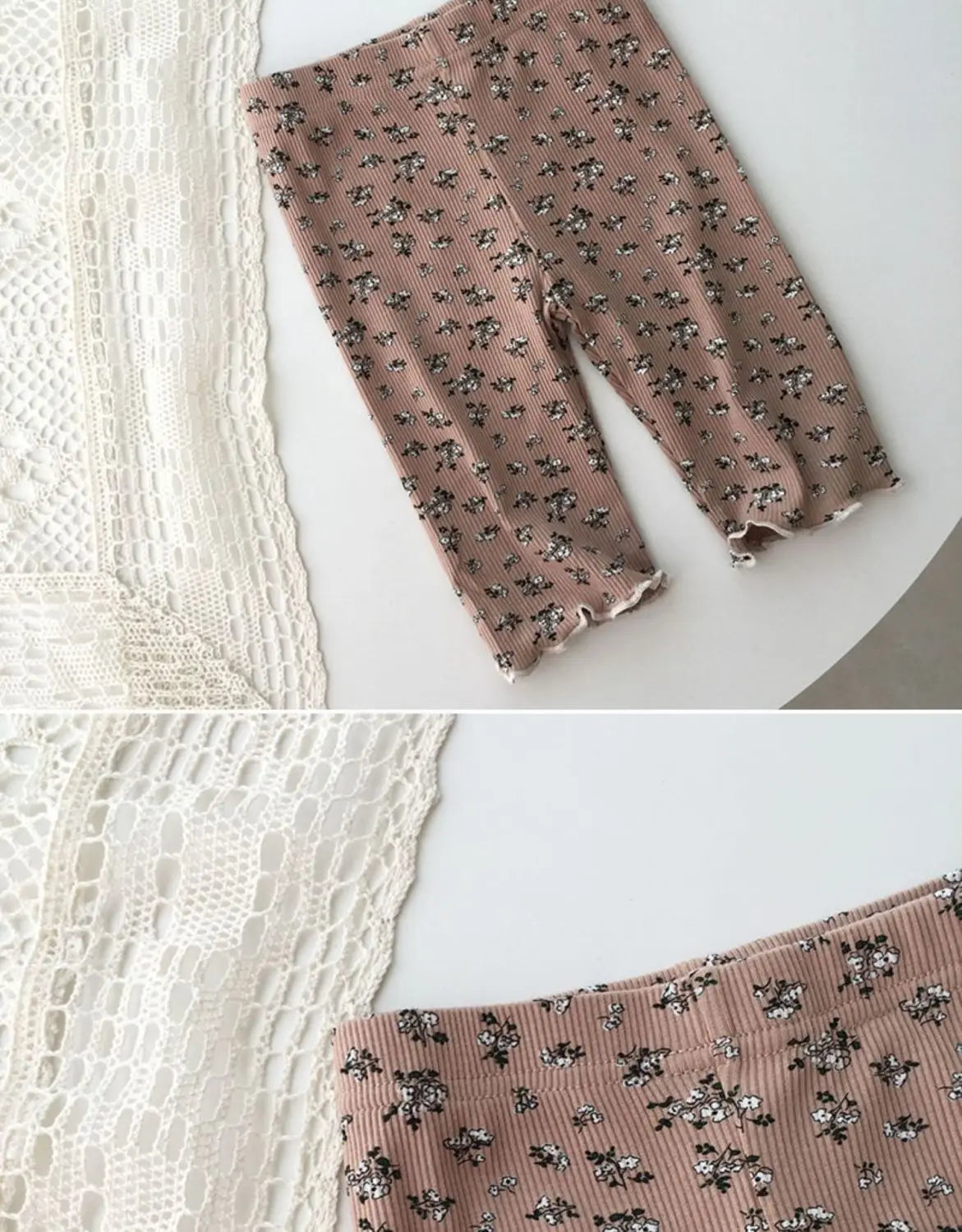2026 Summer Fashion New Short Sleeve Round Neck Flower Printed T-shirt Top+Pants 2 Piece Set Kids Casual Home Clothes