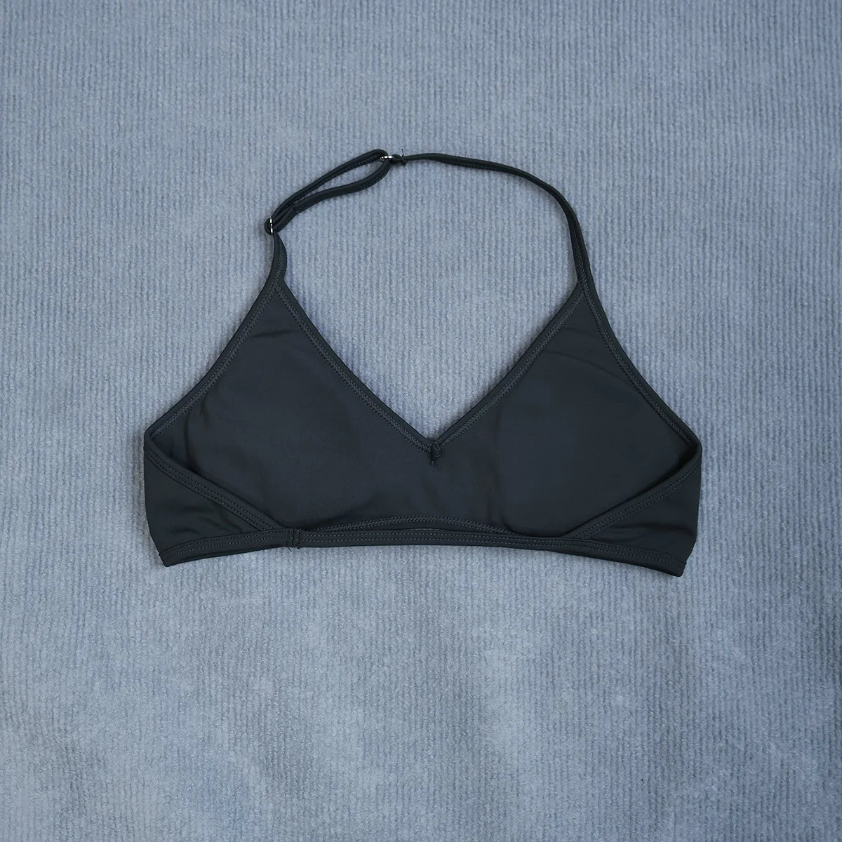 Women's Summer Halter Neck Padded Sports Yoga Bra Shock Absorption Support Backless Crop Top for Outdoor Running And Gym