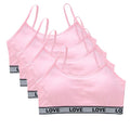 1/4PCS Children Innerwear Cotton Girls Bra Removable Sponge Cup Puberty Girls Training Bras Breathable Teenage Girl Brassiere 14