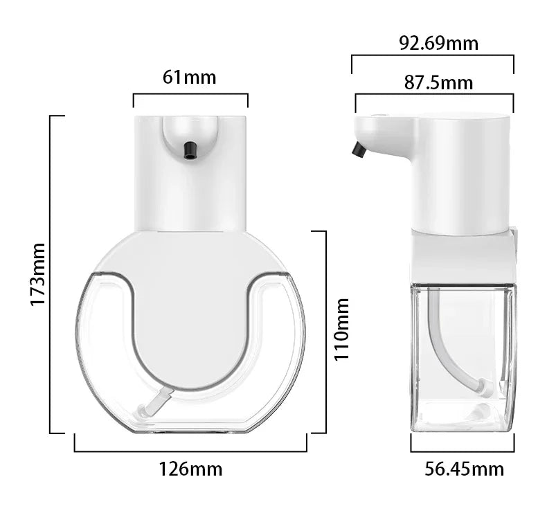 Dispensador automático de jabón de 420 ML, sin contacto, botella de desinfectante de manos con sensor infrarrojo, dispensador de jabón montado en la pared para baño