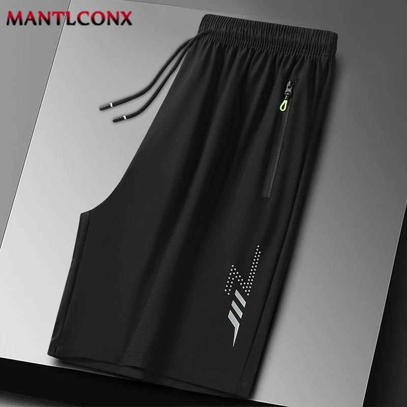 Men'S Shorts Summer Casual Board Shorts Breathable Beach Shorts Elastic Waist Jogging Running Sports Short Pants Zipper Pockets