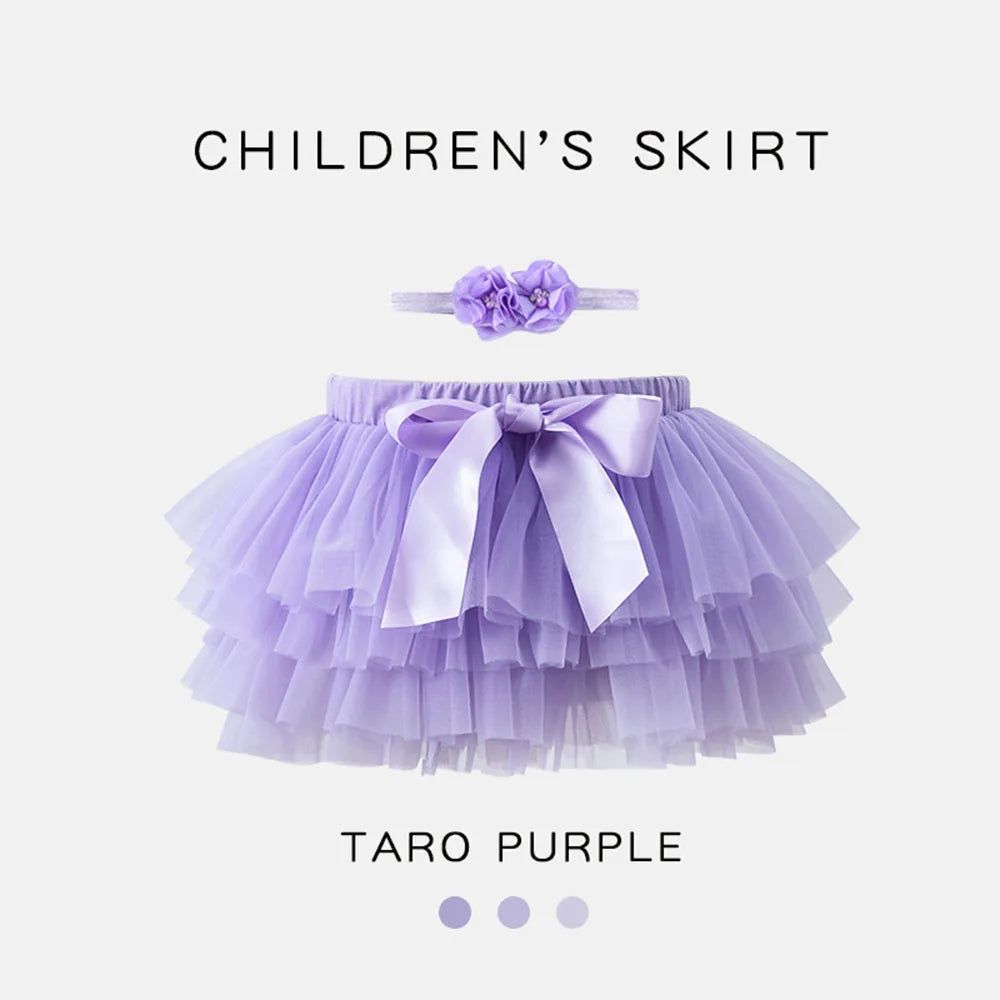 Rainbow Tulle Girls Tutu Skirt Princess Pettiskirt Baby Ballet Party Performance Clothes Newborn Photography Outfit for Kids